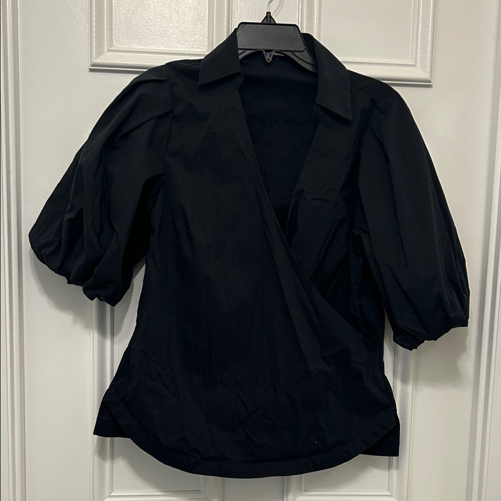 Jonathan Simkhai Black Wrap Blouse